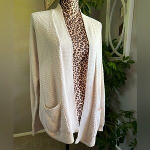 Universal Thread Open Sweater, with pockets (Cream) - XS